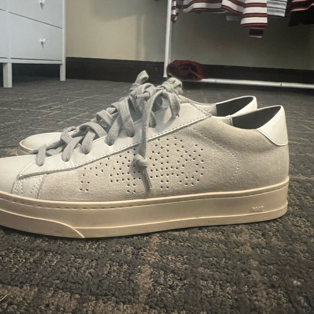 Women’s P448 Cream and White Sneakers